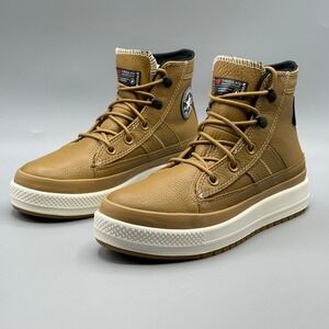 Converse CTAS Equip Waterproof Boots Men's 8 Brown Leather Thinsulate Utility